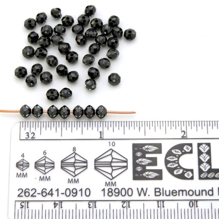 48 pcs Swarovski crystal Cosmo Jet beads, article 5309, Irina Miech, 4mm