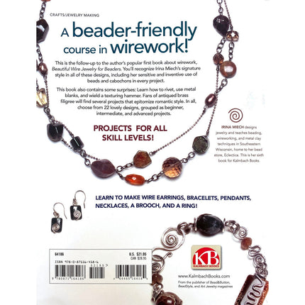 Beautiful Wire Jewelry for Beaders 2 book, jewelry making and design, wirework, how to create necklaces bracelets, author Irina Miech