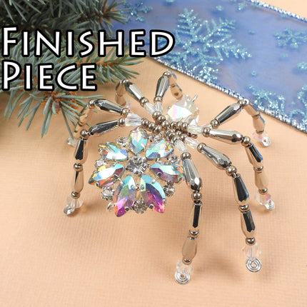 Kit Bejeweled Shimmering Christmas Tree Spider Ornament, Holiday Ornament, Tree Decoration Irina Miech