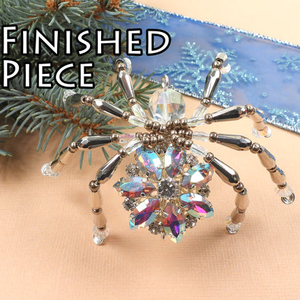 Kit Bejeweled Shimmering Christmas Tree Spider Ornament, Holiday Ornament, Tree Decoration Irina Miech