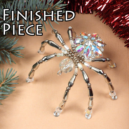 Kit Bejeweled Shimmering Christmas Tree Spider Ornament, Holiday Ornament, Tree Decoration Irina Miech