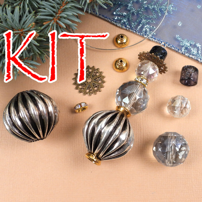 Kit Elegant Snowman ornament pendant, fun holiday Christmas tree decoration