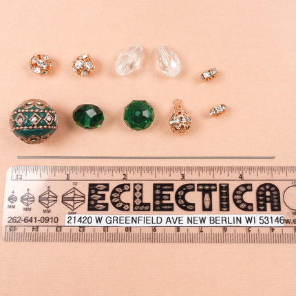 KIT Evergreen Bling Icicle ornament, Christmas tree ornament, designer Irina Miech