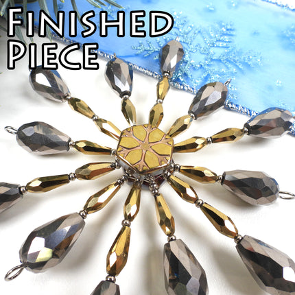 KIT Metalicious Snowflake Ornament, Christmas tree decoration, designer Irina Miech