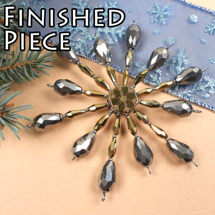 KIT Metalicious Snowflake Ornament, Christmas tree decoration, designer Irina Miech