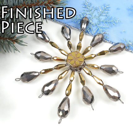 KIT Metalicious Snowflake Ornament, Christmas tree decoration, designer Irina Miech
