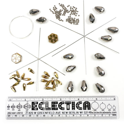 KIT Metalicious Snowflake Ornament, Christmas tree decoration, designer Irina Miech