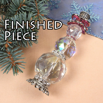 Kit Rose Snowman ornament, Swarovski crystal, fun holiday Christmas tree decoration