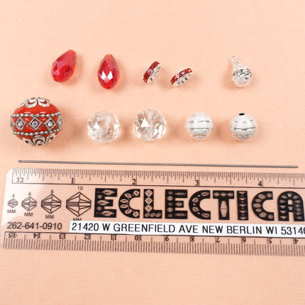 KIT Santa's Sleigh Bling Icicle ornament, Christmas tree ornament, designer Irina Miech