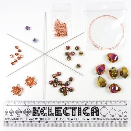 KIT Snowflake in Bloom ornament, Rose Gold Blush colorway, designer Irina Miech