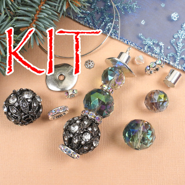 Kit Victorian Sparkle Snowman ornament pendant, fun holiday Christmas tree decoration