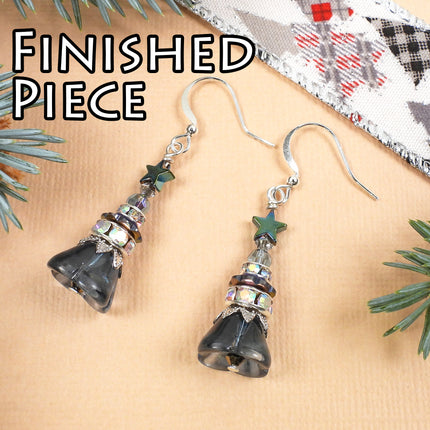 Kit Christmas Tree Earrings, Blue Spruce, Holiday earrings, Irina Miech