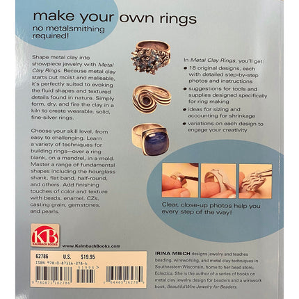 Metal Clay Rings book, jewelry making and design, crafting, creating with PMC, author Irina Miech